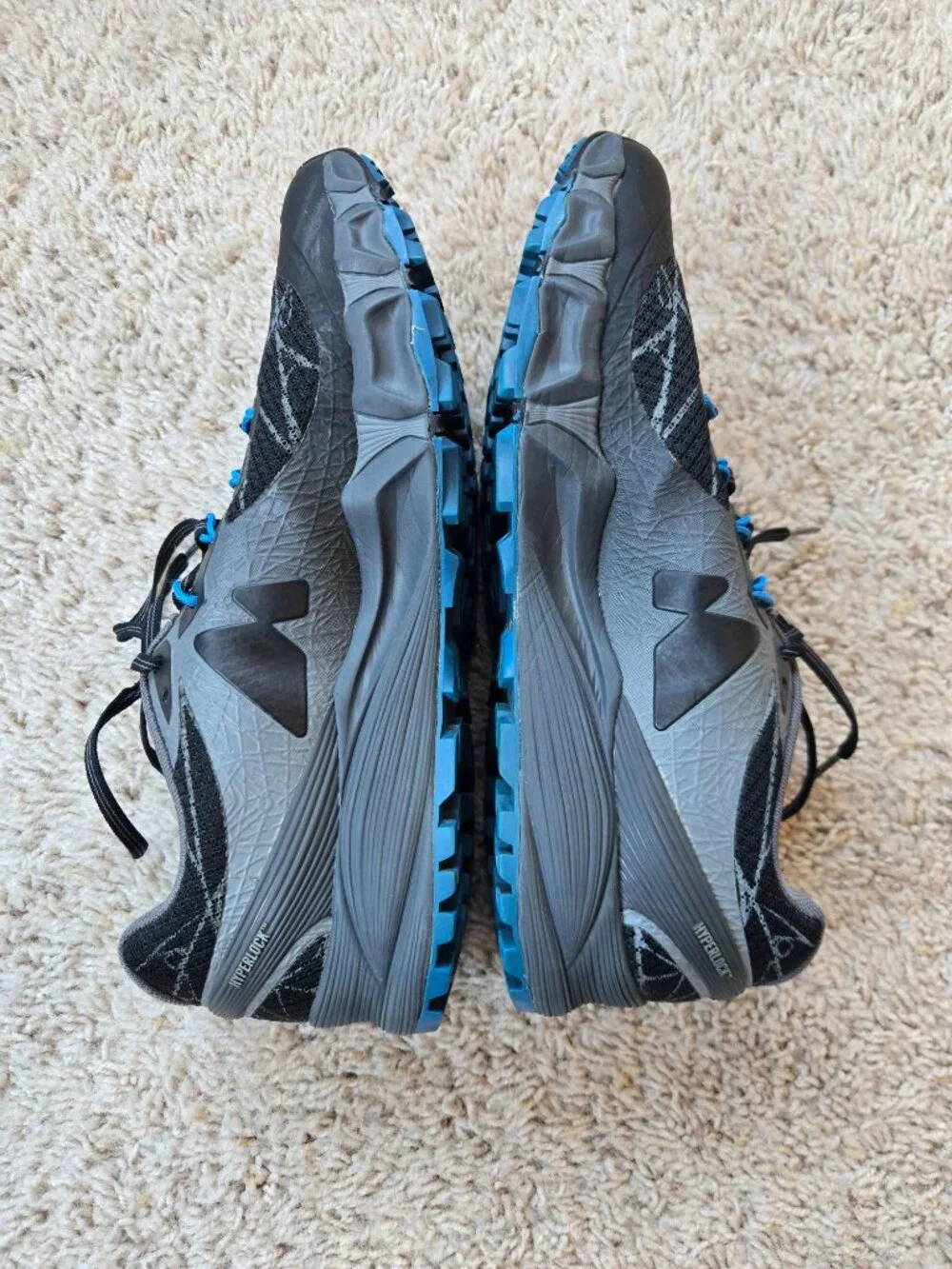 Merrell Agility Peak Flex Trail Running Shoes Black Gray Blue Men's US 8.5